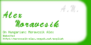 alex moravcsik business card